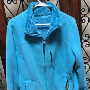 Womens Casual Blue Reversible Jacket Size Large